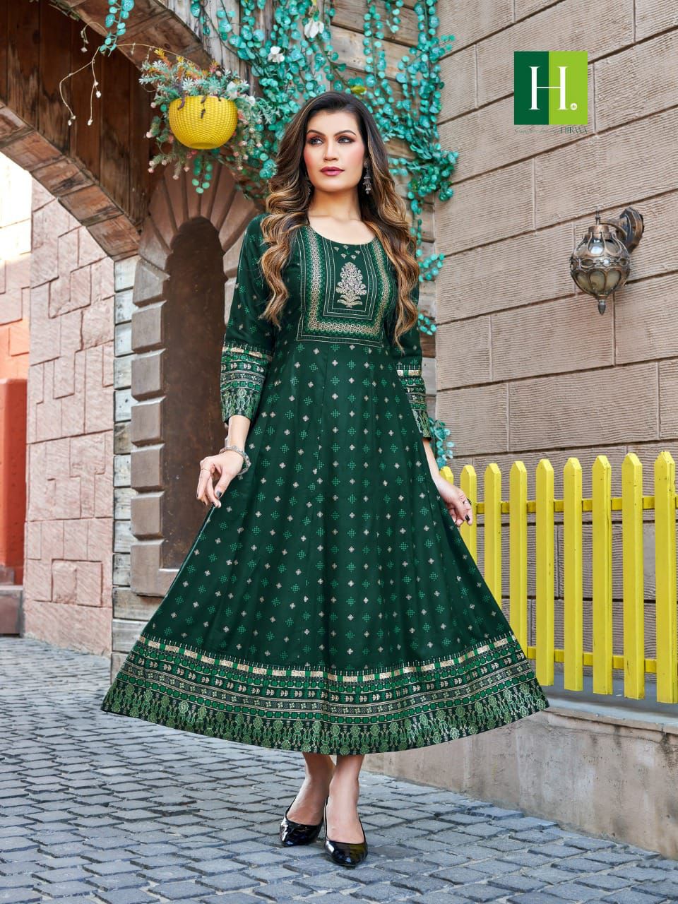 Hirwa Samantha Vol 4 Ethnic Wear Wholesale Anaraklai Kurtis Catalog
